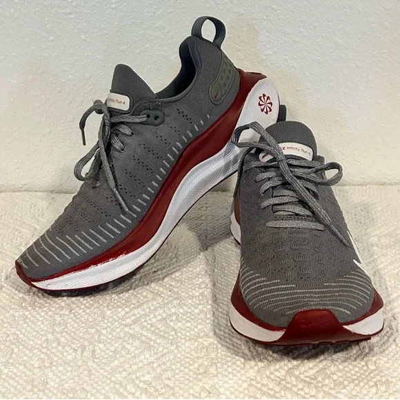 Nike Gray and Red Athletic Shoes - Picture 2 of 7